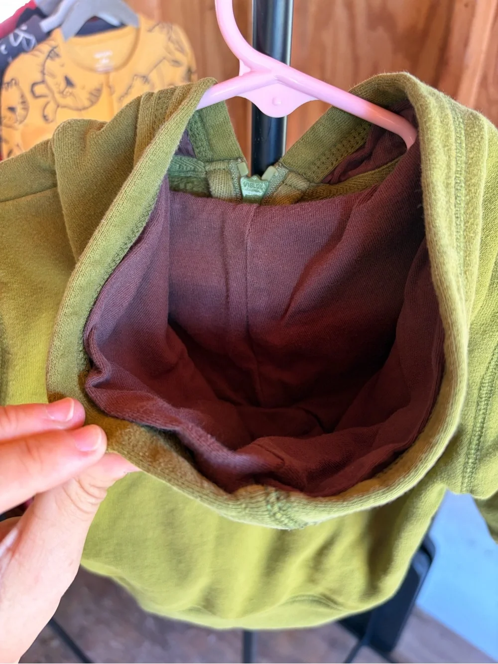 Gymboree Olive Green Hooded Zip Sweatshirt with Embroidered Truck Appliqués
